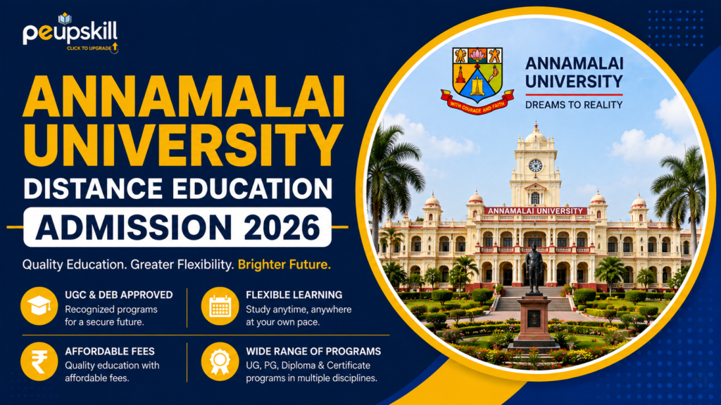 Annamalai University Distance Education Admission 2026